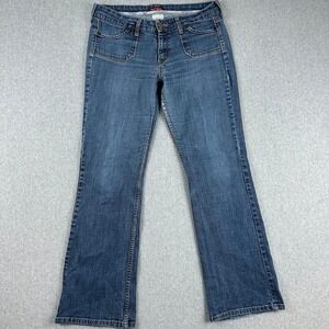 Levis‎ Jeans Womens 12 Medium Low Boot Cut 545 Denim Pants Distressed